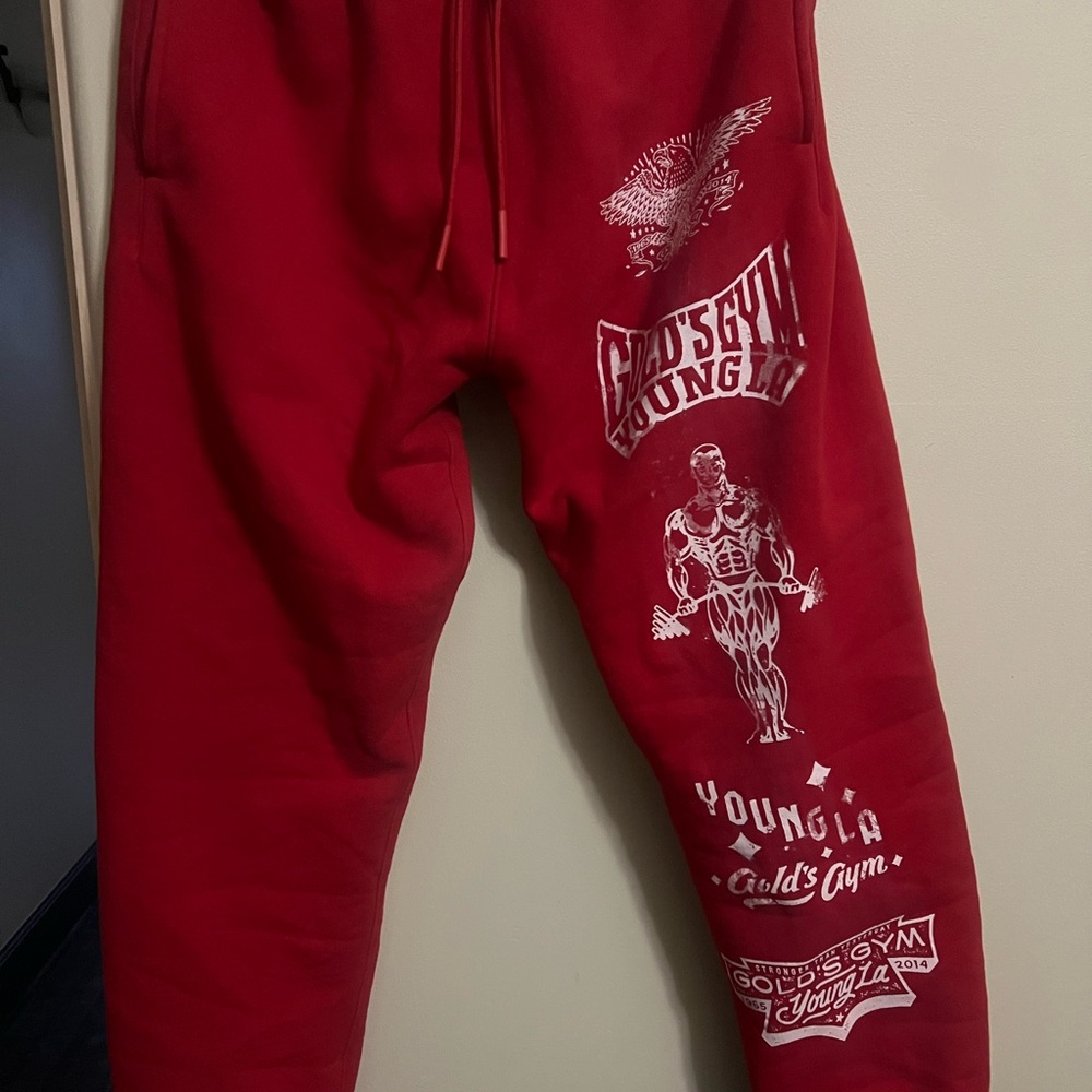 YoungLA Red Graphic Joggers